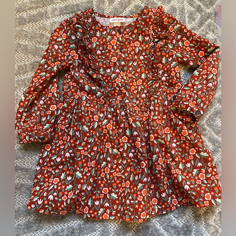 Cat & Jack long sleeve corduroy dress. 3T. Only worn once. Like new.